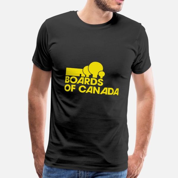

boards of canada logo yellow t shirt men customize cotton plus size 3xl homme fitness building summer pattern shirt