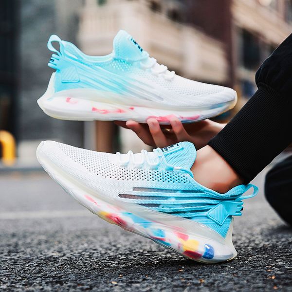 

mens casual shoes high-quality lightweight flats casual sports shoes mesh fashion tide men's zapatos de hombre, Black