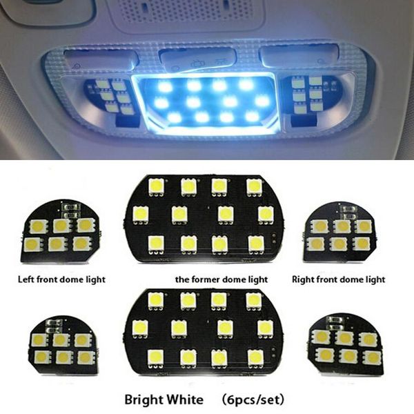 

4 colors 6 pcs car roof lamp read light for 3008 301 308 408 307 special car led light replace accessories styling
