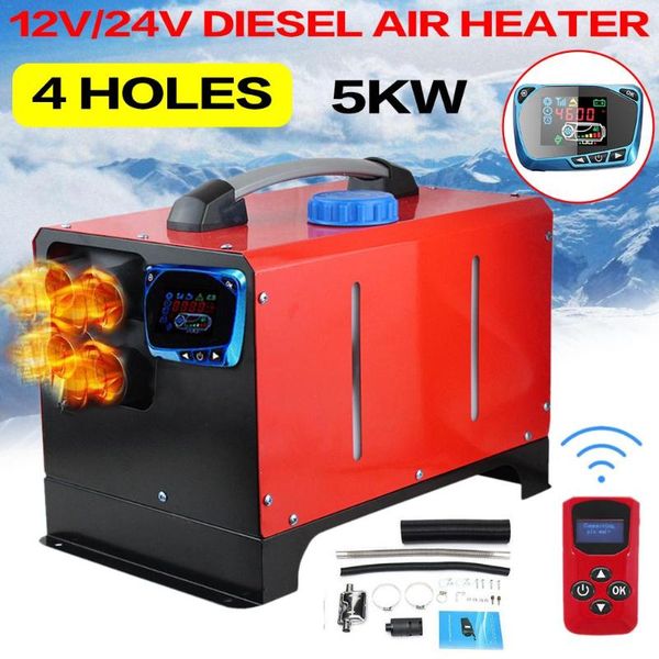 

auxiliary heater 12v parking heater 5kw integration car four holes air diesels lcd screen display switch remote control