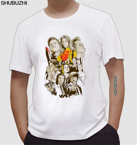 

men fashion pulp fiction travolta samuel l jackson print harajuku t shirt o-neck short sleeves cool hip hop tees hcp1003