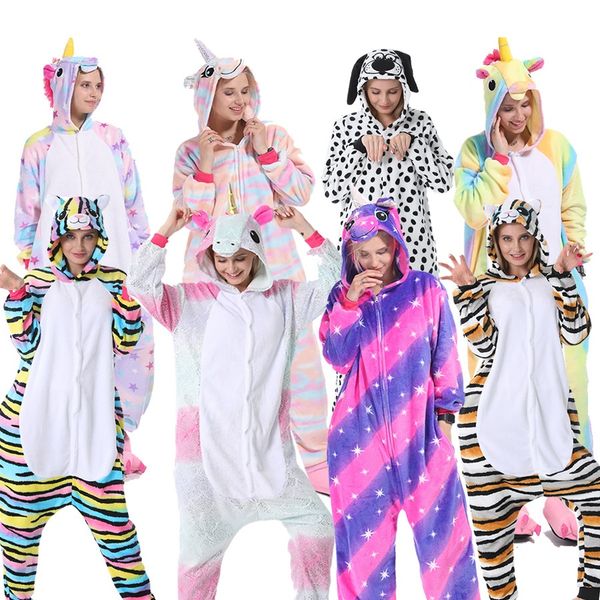 

autumn winter flannel long-sleeved cartoon one-piece pajamas toilet star color red fish scales colorful pegasus unicorn mascot costumes 11, Black;red