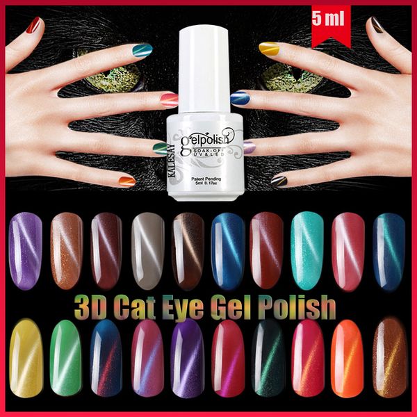 

uv nail polish 3d cat eyes gel lak 5ml soak off uv magnetic gel lacquer long-lasting 60 color nail art, Red;pink