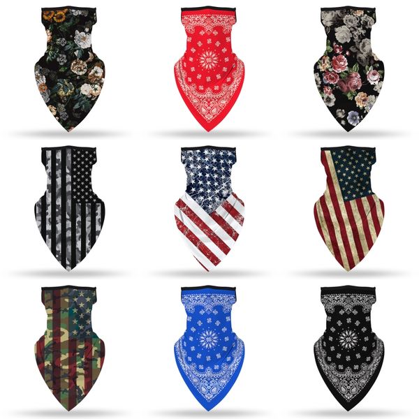 

printed headband scarf multifunctional face seamless mask ring tube scarf men women#635, Black