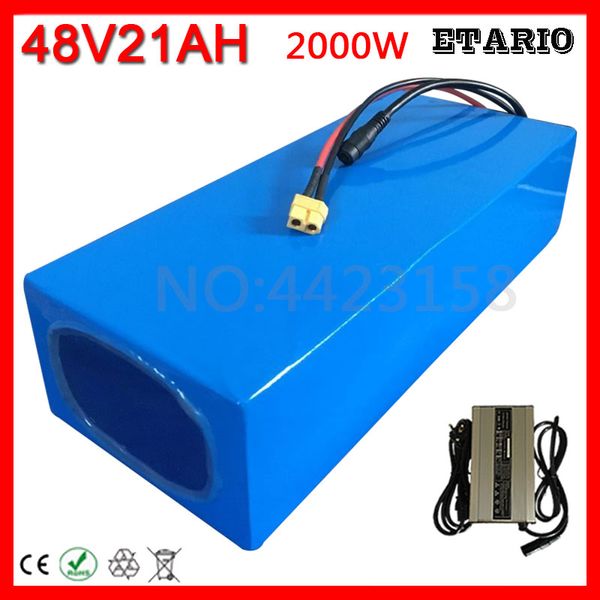 

48v battery 48v 10ah 12ah 13ah 15ah 16ah 18ah 20ah electric bicycle lithium battery 48v 500w 1000w 2000w battery + 54.6v charger.