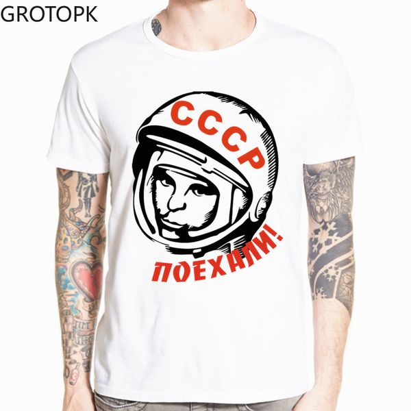 

cccp ussr gagarin t shirt new design new printed short sleeve men's t-shirt summer cool o-neck men clothing funny t shirts