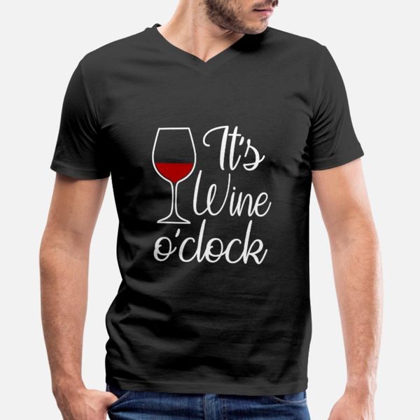 

wine oclock t shirt men create tee shirt o-neck solid color famous fashion spring family shirt