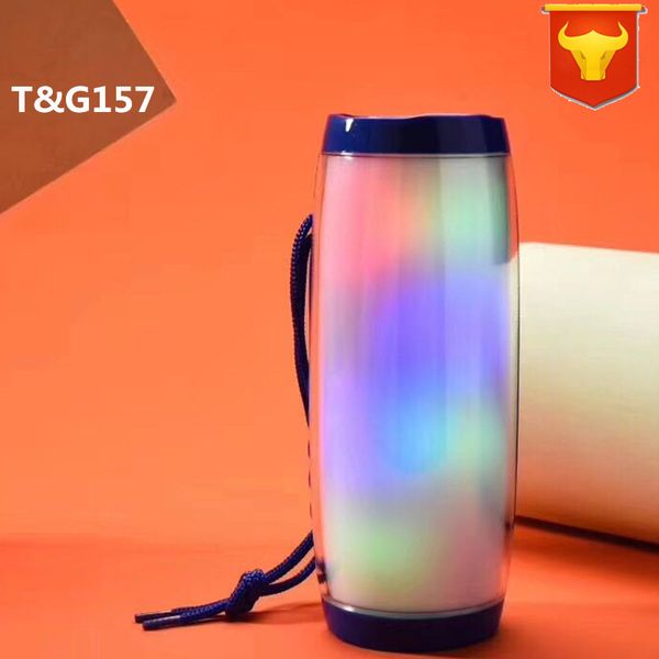 

tg157 portable led lamp speaker waterproof fm radio wireless boombox mini column subwoofer sound box mp3 usb phone computer bass dhl
