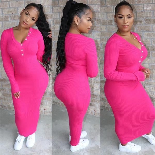 

fashion solid color buttons panelled womens designer dresses casual females clothing v neck womens casual dresses, Black;gray