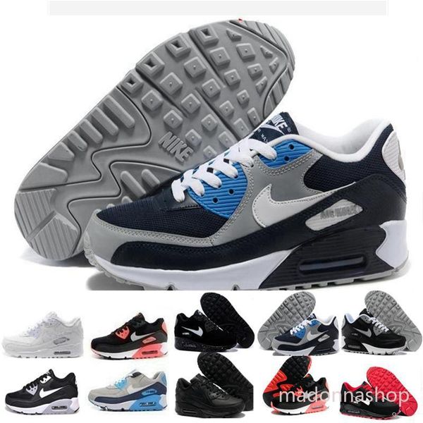 

the sneaker classic 90 men's and women's running shoes sports coach 90 air permeable sneakers men's md01, Black