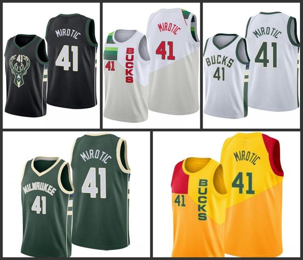 

milwaukee bucks nikola mirotic men city basketball jersey, Black
