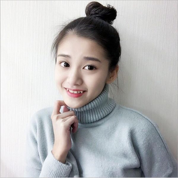 

korean women's wig bag ball head pig nose buckle supports cross-border manufacturers, Black