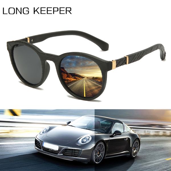 

classic polarized sunglasses men women tr90 ultralight design vintage round frame male driving goggles uv400 protection okulary, White;black