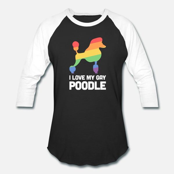 

пудель смешной весельчак pride lgbt тенниска мужчины создать футболку crew neck homme смазливая новая мода весна осень family рубашка