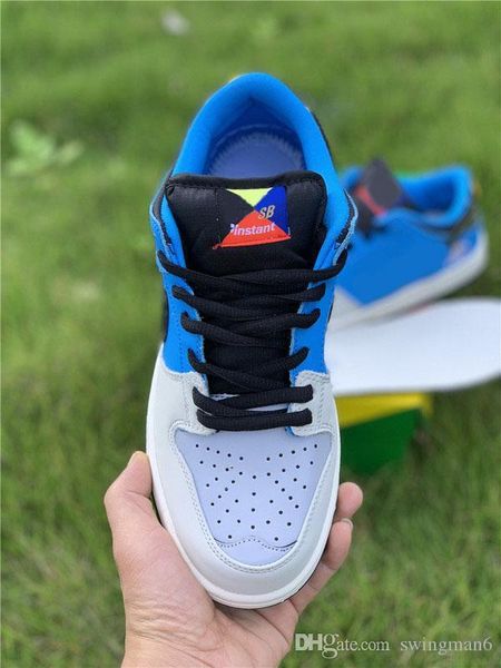 

горячие продажи скейтбординг обувь instant скейтборды х sb low men кроссовки 3m reflective синий hero спорт кроссовки с коробкой