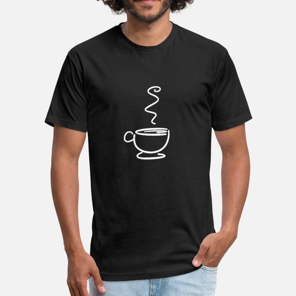 

cup of coffe dark shirt gift idea t shirt men customized cotton round neck vintage famous funny spring letter shirt