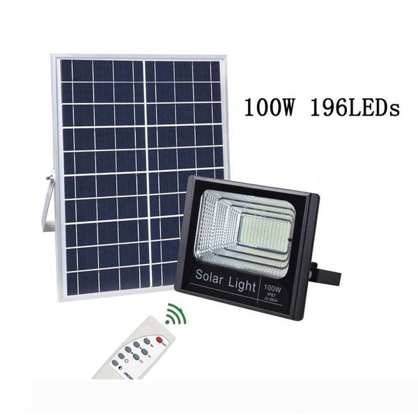 

solar street lights solar powered flood lights 60w 100w ip67 wall lamp with remote control security lighting for yard garden gutter garage