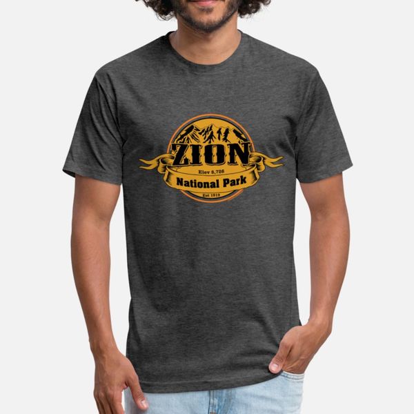 

zion national park t shirt men designs short sleeve round neck homme gift humor spring formal shirt