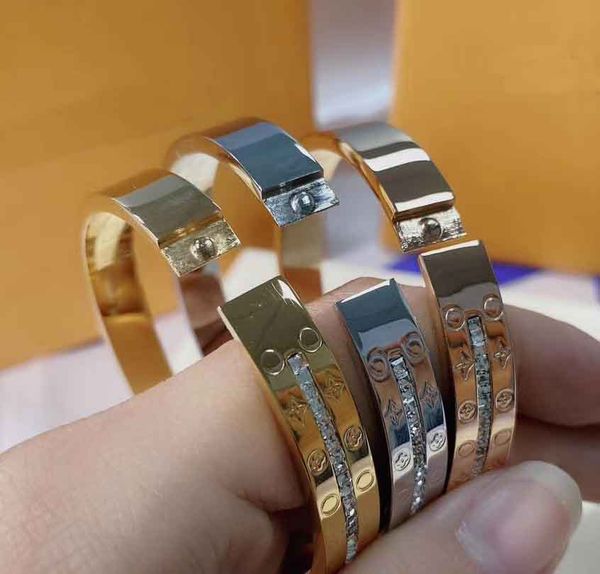 

316l stainless steel punk bracelet with sparkly diamond for women and man wedding jewelry gift ps5245a, Black