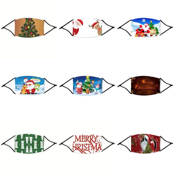 

1pcs bag individual bag anti dust face mouth er pm2.5 christmas mask dustproof washable reusable ice silk cotton christmas masks tools bo#88, Black