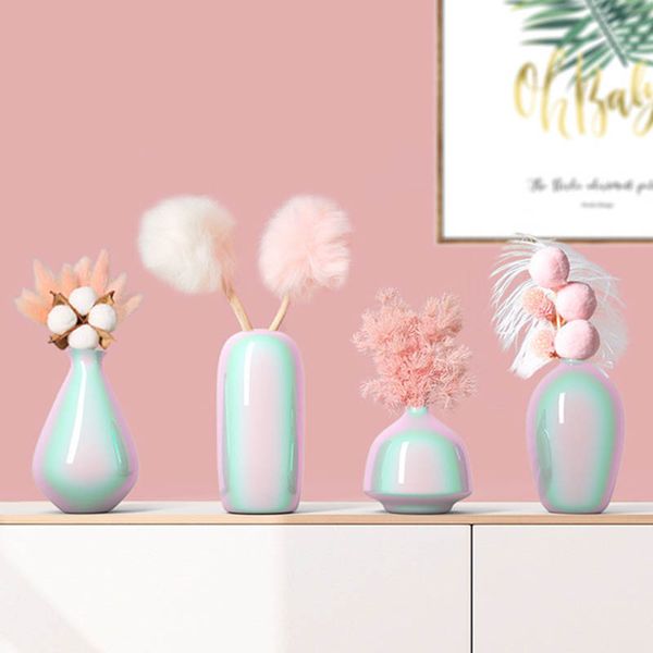 

new ins style simulation pearl surface ceramic vase tableornaments home eternal flower arrangement wedding party decor vases