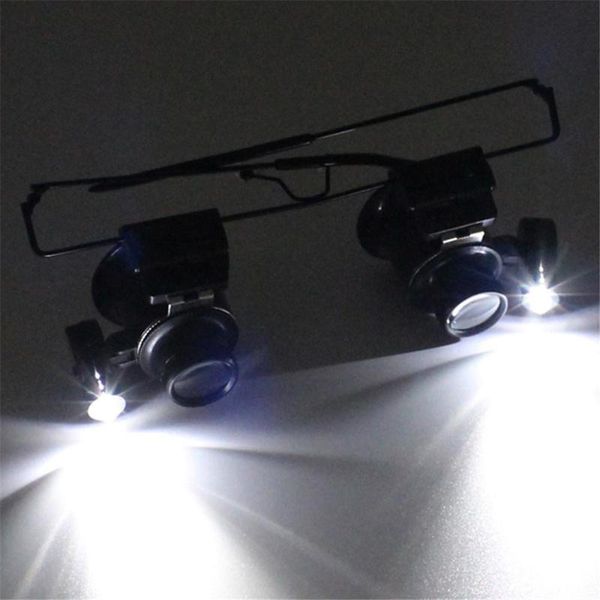 

led acrylic lens glasses repair metal crafts magnifier black glasses magnifying mm eye tools lens 165*150*45 al r4f9, Silver