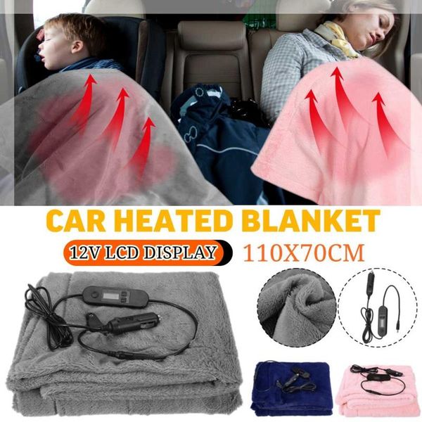 

other interior accessories car heating blanket winter heated 12v lcd display warm auto electric fleece for constant temperature
