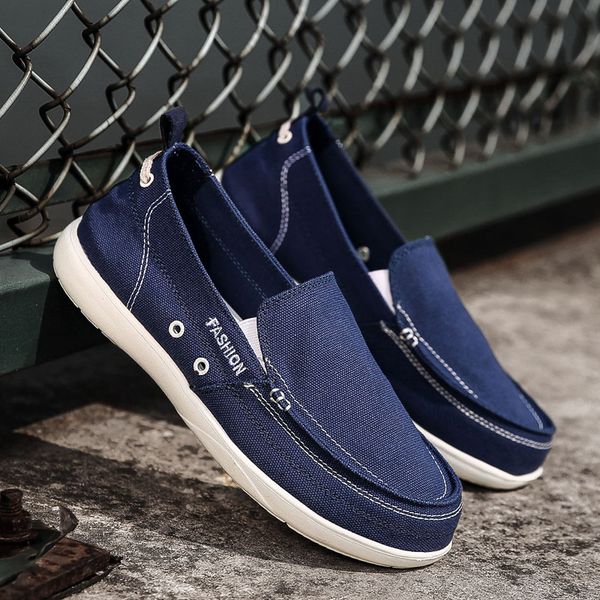 

men casual shoes breathable light slip on shoes men's flats loafers soft comfortable walking sneaker for daily party activities, Black