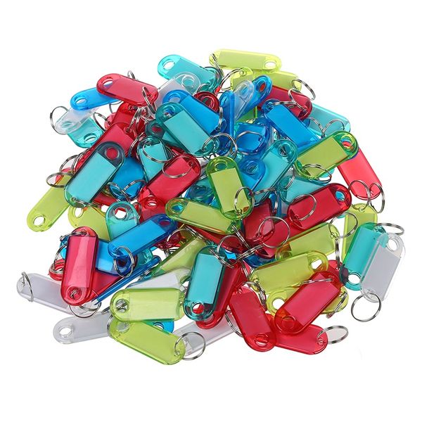 

crystal clear colorful key id label tags,100 pcs cnim hot