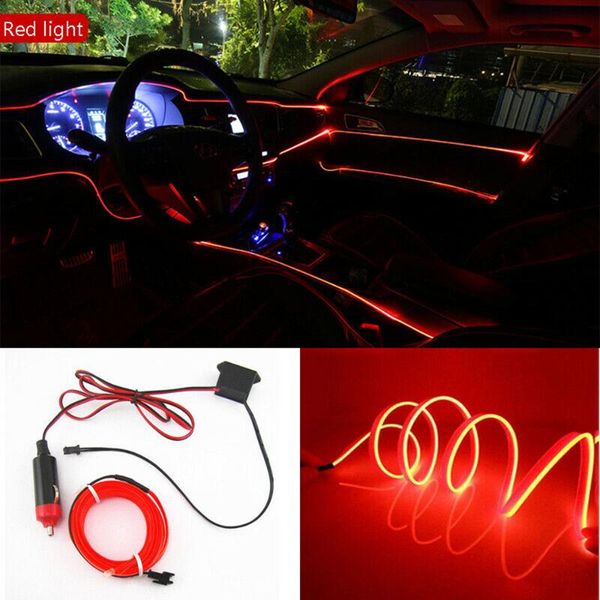 

200cm led car interior decorative atmosphere wire strip light lamp accessories car cold light strip with power driver