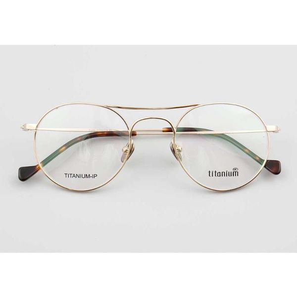 

youpure titanium round double bridge full-rim lightweight optical eyeglasses 9149, Black