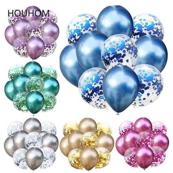 

new mixed rose gold wedding balloon metal confetti balloon sets birthday party decorations kids babyshower air ball decor