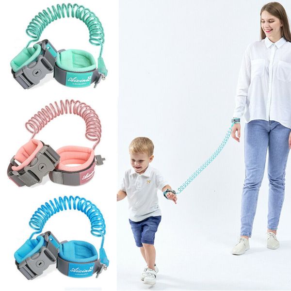 

360 toddler baby safety harness leash kid anti lost wrist traction rope band, Blue