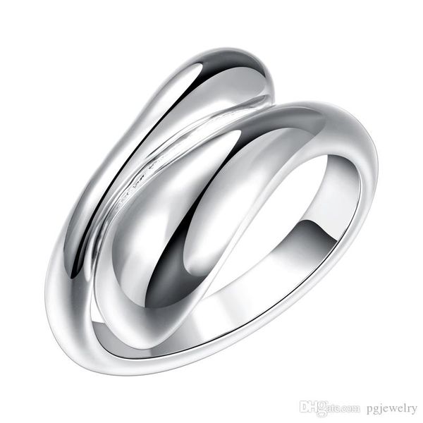 

925 sterling silver classic luxurious water droplets opening cluster rings fashion jewelry making for women gifts lknspcr012, Golden;silver