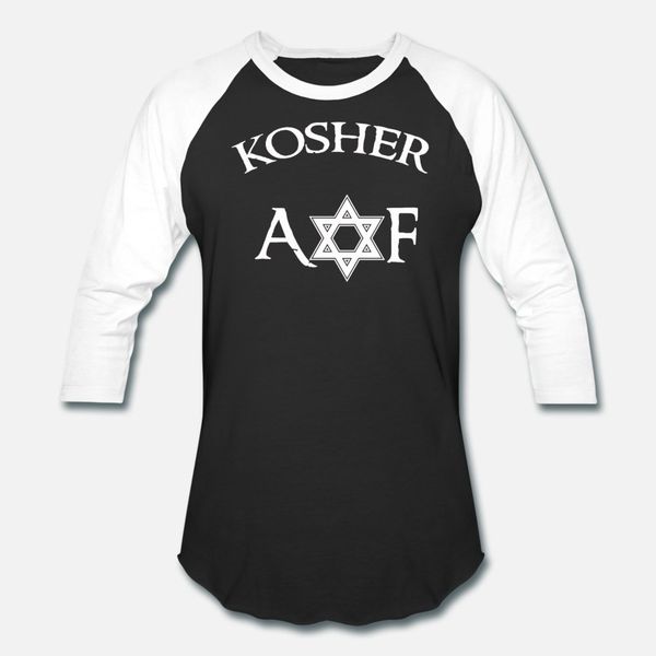 

kosher af t shirt men designs tee shirt round neck gift humor summer pattern shirt, White;black
