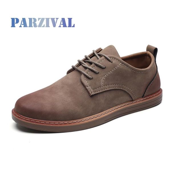 

parzival leather men shoes breathable solid color casual driving business dress shoes new style breathable the british sneakers, Black