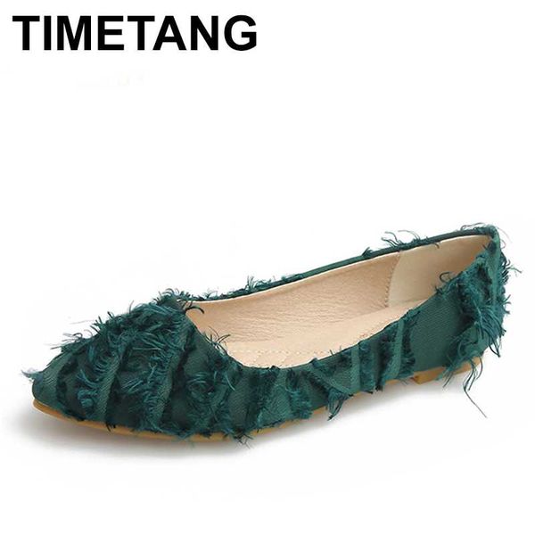 

timetangelegant women flats2020summer comfortable green ballet flats boat shoes designer plus size soft moccasins slip on loafer, Black