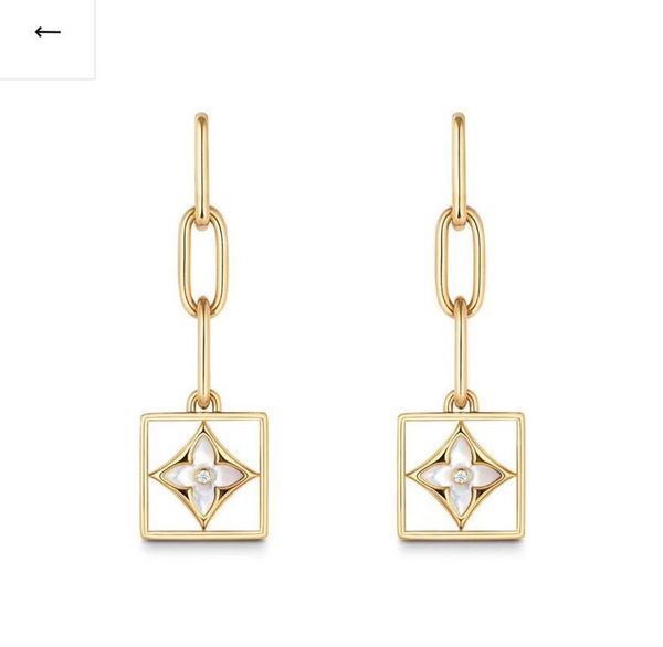 

french luxury design women earrings mother-of-pearl designer earrings jewelry women stud earrings brand style with box