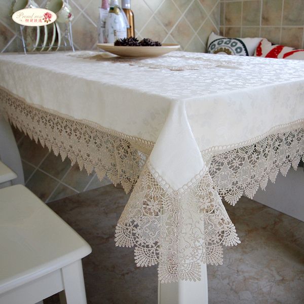 

proud rose lace table cloth table cover wedding decoration european embroidery cloth lace round