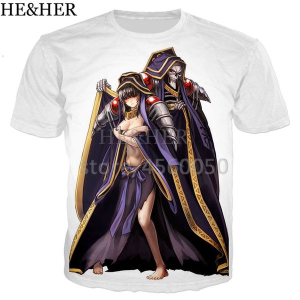 

new anime printed 3d anime overlord 3d print shirts hentai aesthetic oversized men clothing