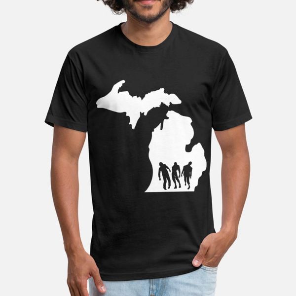 

zombie apocalypse атака в мичигане тенниска мужчины customized с коротким рукавом crew neck тенденция подарков смешной весна осень картинки