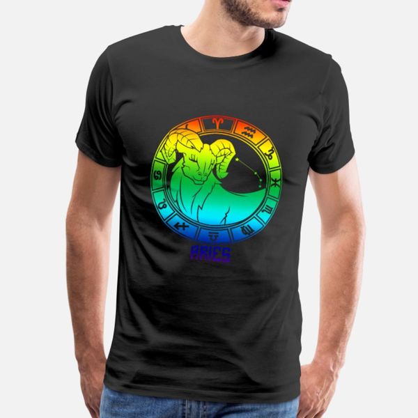 

овен знак зодиака символ звезды март апрель тенниска мужчины проектирование тройник рубашки круглый воротник kawaii против морщин комфортное