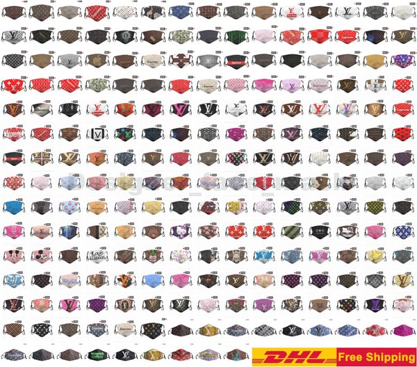 

2020 new fashion luxury designer 5 layer protective mask men and women superman gg font personalized custom boy repeatable face masks