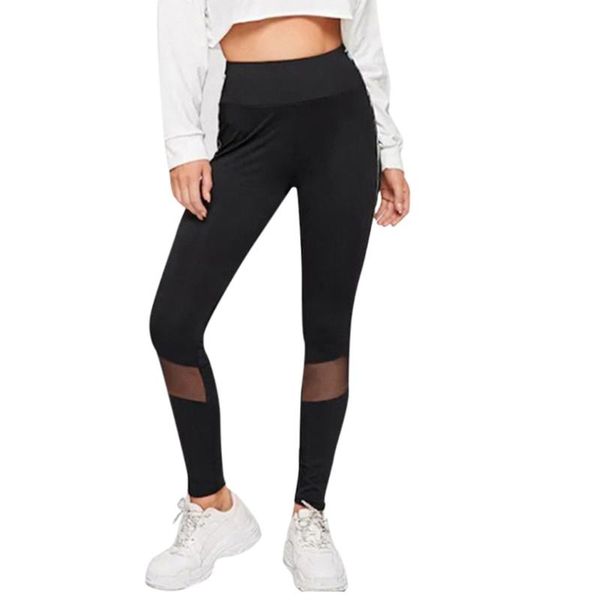 

gym leggings mesh splice resilience camouflage print high waist femme girls workout yoga pants push up elastic slim pants #bl4, White;red