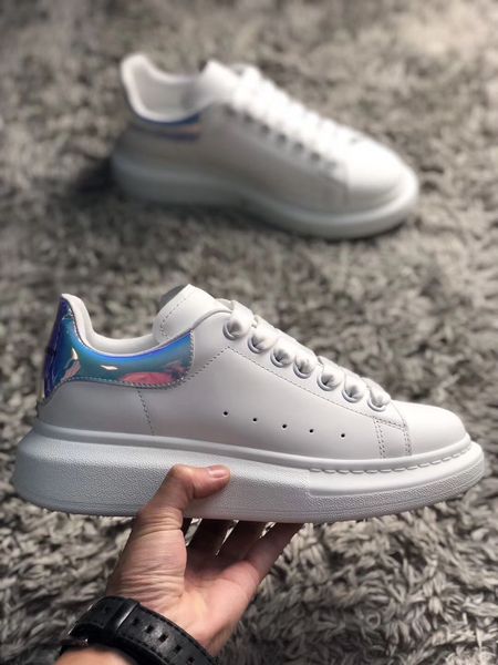 

elegant designer t-quality white leather casual sneakers for women,men plafrom sneaker outdoor couple sports trainers wedding party eu35-45, Black