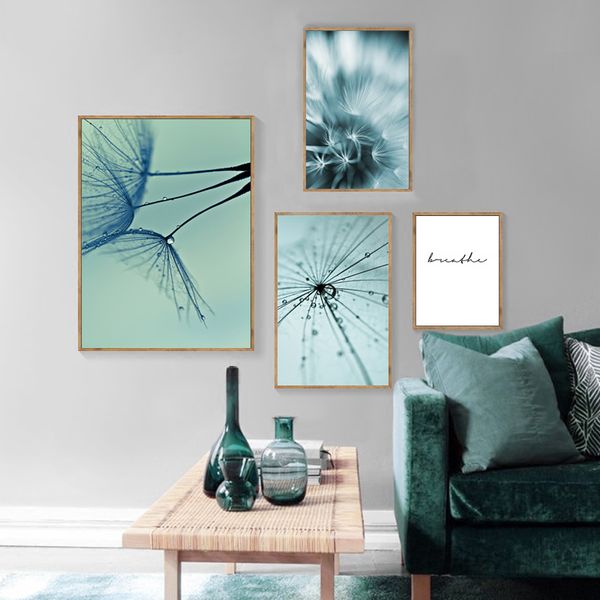 

modern home decoration nordic art posters and prints dandelion quotes landscape canvas painting plant wall pictures for bedroom