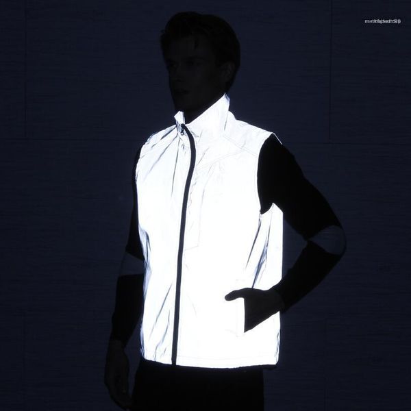 

2020 sleeveless fashion style autumn clothing running casual jackets 3m reflective mens sports desinger vest spring, Black;brown