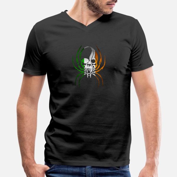 

ireland spider skull flag t shirt men knitted tee shirt size s-3xl formal graphic breathable spring autumn trend shirt