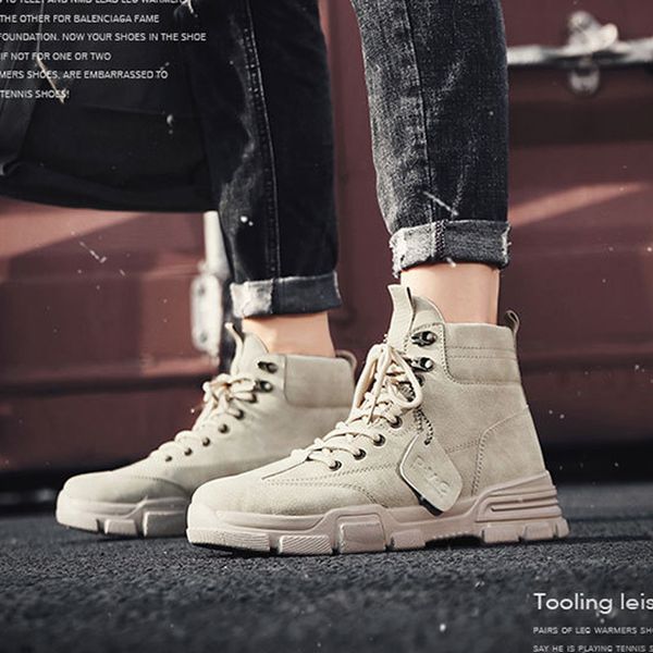 

winter warm men boots pu leather waterproof snow boots handmade working male ankle high men shoes footwear size 44, Black