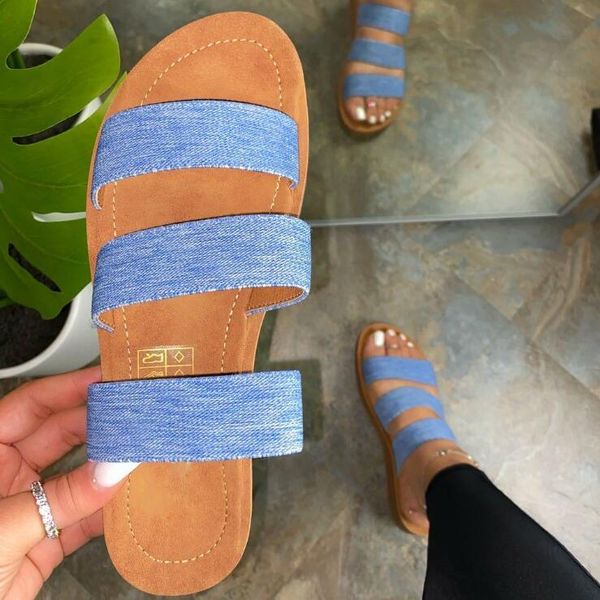 

2020 summer new women summer/sandals beach outdoor travel durable canvas three-layer flip flop fashion wild double slippers ms, Black